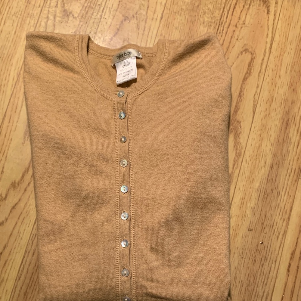 Tyler Boe Camel Button-Up Cardigan Henley